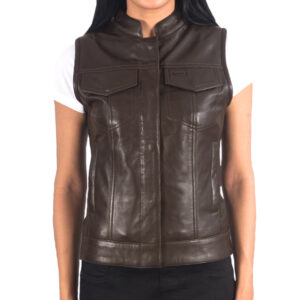 Motorbike Leather Vest