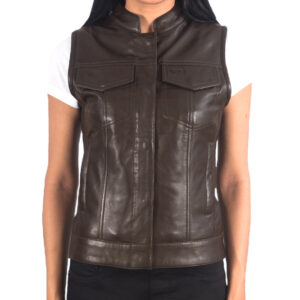 Motorbike Leather Vest