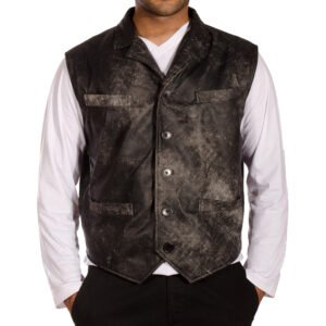 Motorbike Leather Vest