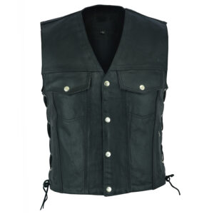 Motorbike Leather Vest